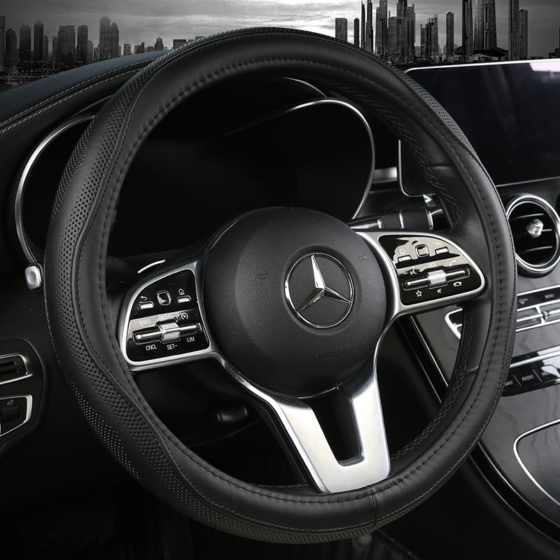 SRT Steering Wheel Cover - Universal Sports PU Leather Anti-Slip Protector for Dodge Challenger Char